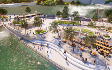 Seitz Park South Bend Waterfront Urban Environments Rendering