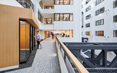 National Press Building, Workplace, Interior Lobby, Commercial Office Buildings, Architecture, Interior, Architecture, Lighting Design, Fire Protection & Life Safety